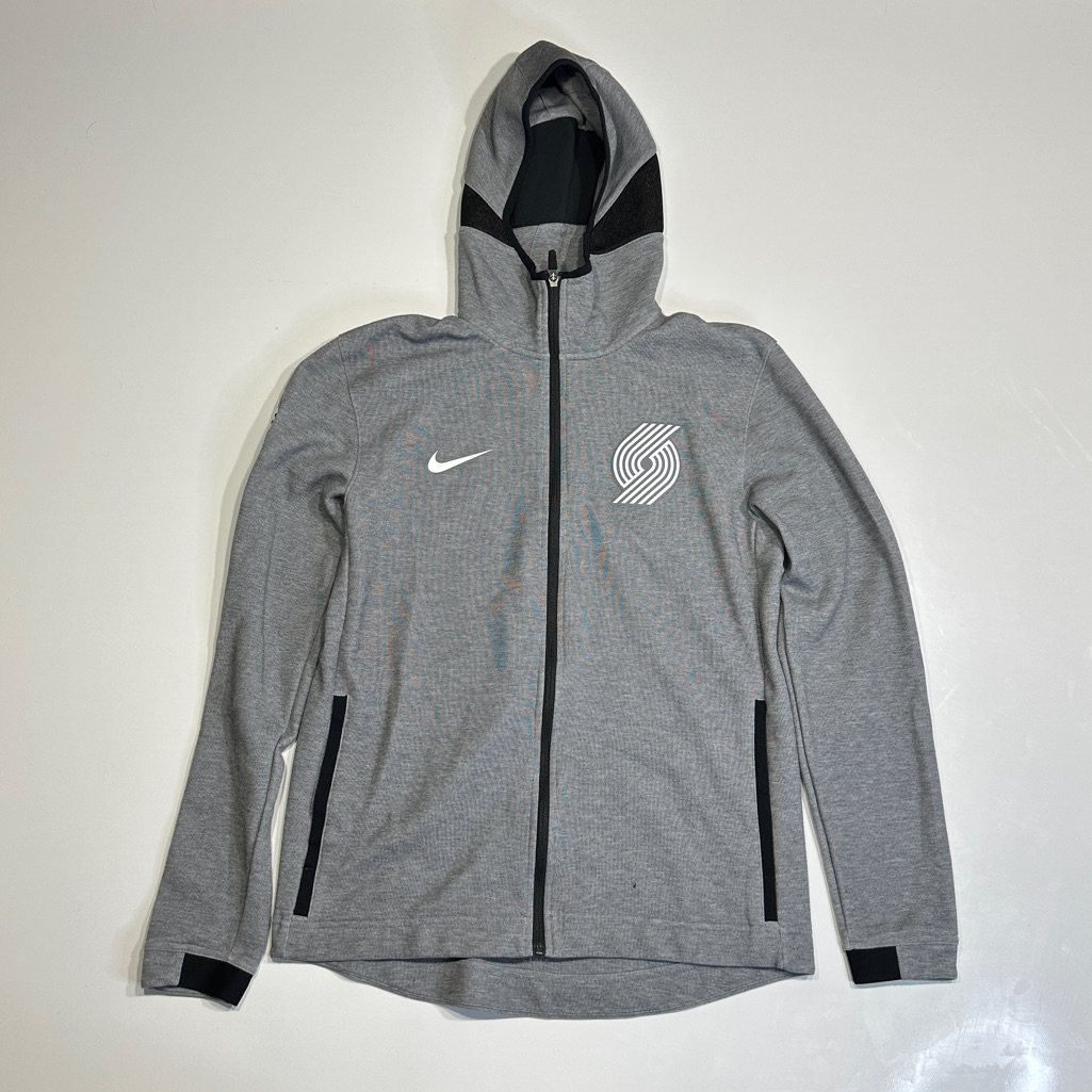 Nike Portland Trailblazers Tech Fleece Dri Fit Full Zip Hooded Warmup Jacket Nba